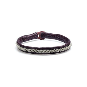 Leather & Pewter Braided Bracelet