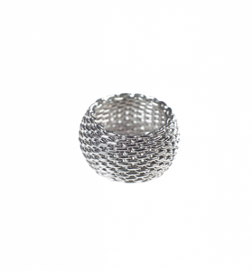 Mesh Chain Ring - Silver