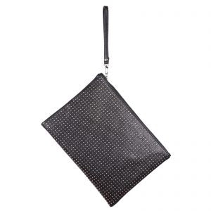 Black Oversized Studded Clutch