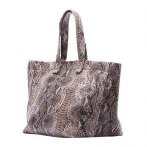 Faux Snake Skin Large Tote