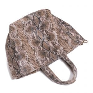 Faux Snake Skin Large Tote
