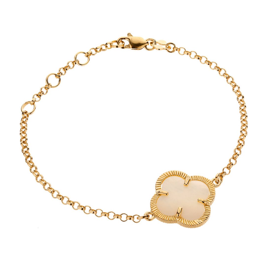Gold shamrock sale bracelet