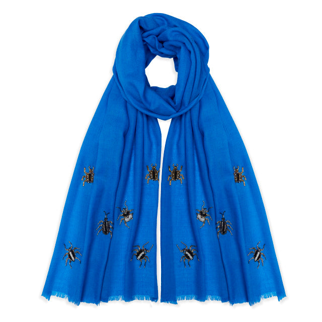 Jewelled Nature Pashmina - Blue